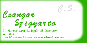 csongor szigyarto business card