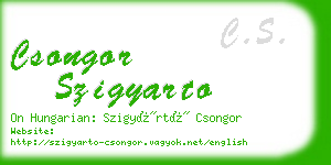 csongor szigyarto business card